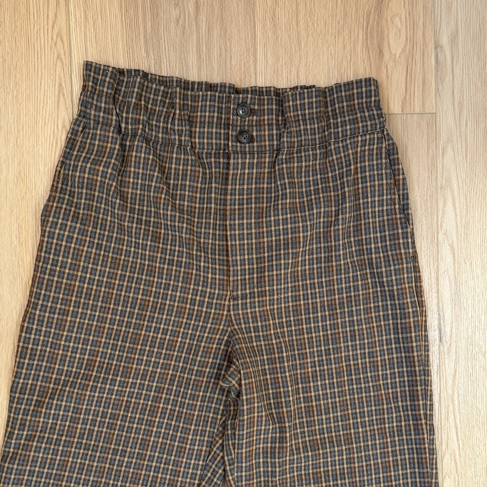 Madewell Brown and Gray Plaid pants - Picture 9 of 11